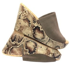 Lucky brand platform wedges sandals 8 tan brown